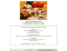 Tablet Screenshot of beldenavenuepizza.com